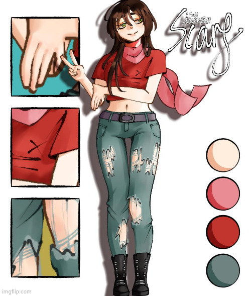 Scarf (human version) by Los_human (ibispaint) | made w/ Imgflip meme maker