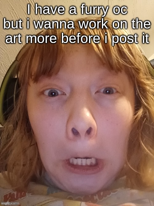 fuk cing shark | I have a furry oc but i wanna work on the art more before i post it | image tagged in the ghostly ghoul | made w/ Imgflip meme maker