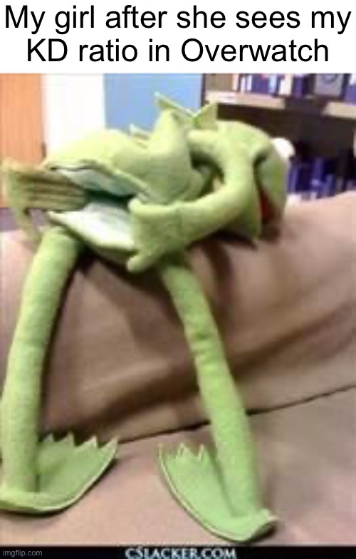 T | My girl after she sees my
KD ratio in Overwatch | made w/ Imgflip meme maker
