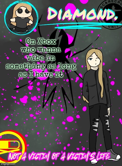 Diamond. Announcement Temp (TY DISCO!!!!) | On Xbox who wanna vibe in something as long as I have it | image tagged in diamond announcement temp ty disco | made w/ Imgflip meme maker