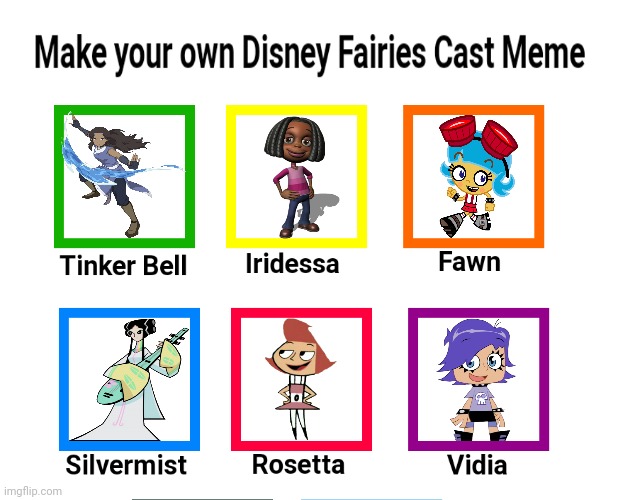 Katara (Tinker Bell) | image tagged in make your own disney fairies cast meme,recast,cast meme,tinkerbell,tinker bell,disney fairies | made w/ Imgflip meme maker