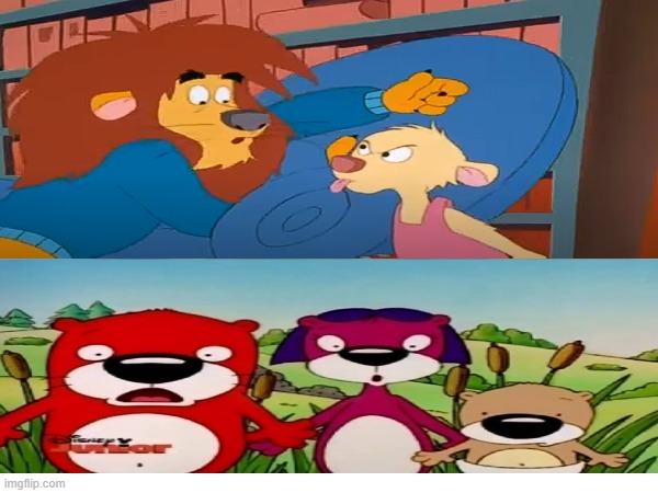PB&J Otter sees Judy sticks her tongue out at Leo | image tagged in disney channel | made w/ Imgflip meme maker