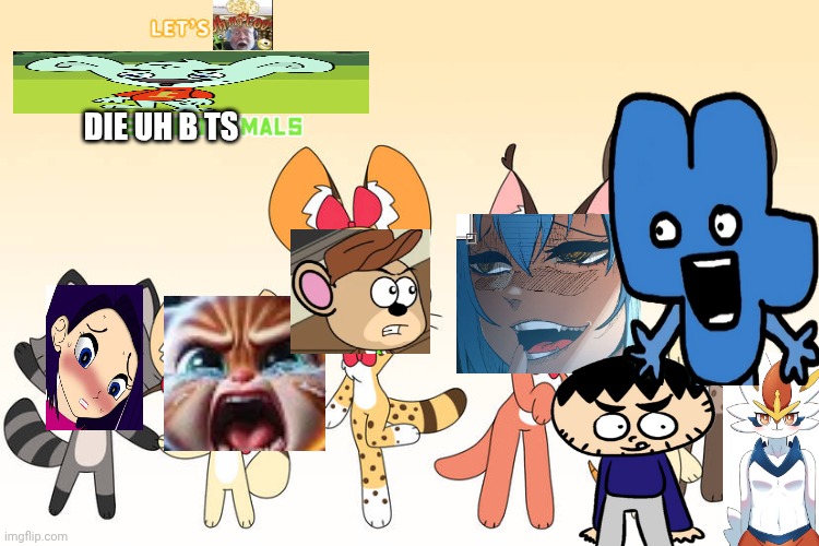 Lets Go! Dekobokomals But Not Kemono Friends Ripoff | DIE UH B TS | image tagged in kemono friends | made w/ Imgflip meme maker