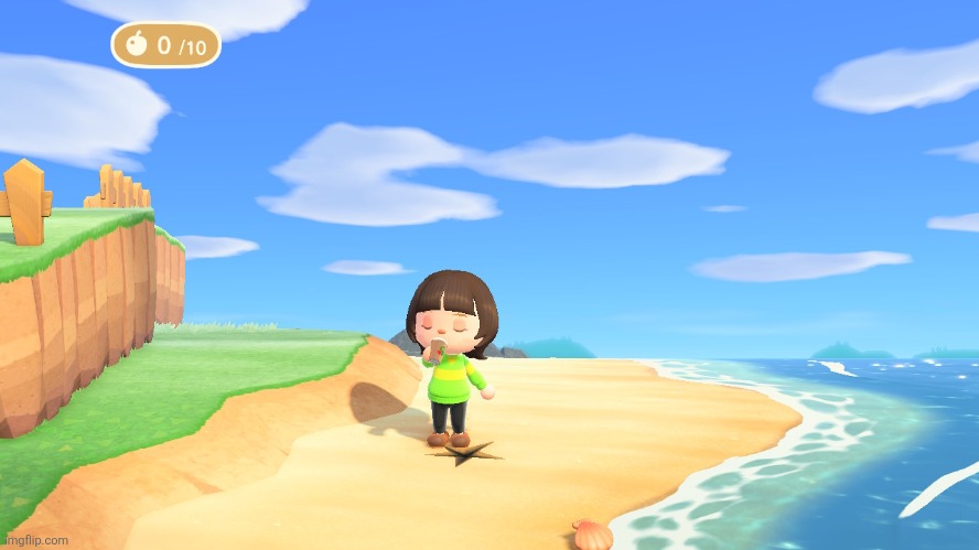 Day four of Chara but animal crossing | image tagged in animal crossing,chara,you are too young to drink coffee chara | made w/ Imgflip meme maker