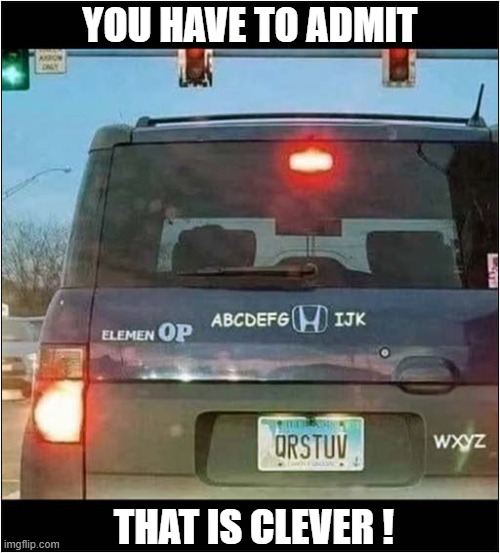 Now You Know Your ABC ! | YOU HAVE TO ADMIT; THAT IS CLEVER ! | image tagged in alphabet,written,clever | made w/ Imgflip meme maker