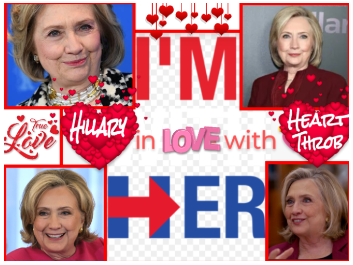 Hillary Heart Throb Blank Meme Template