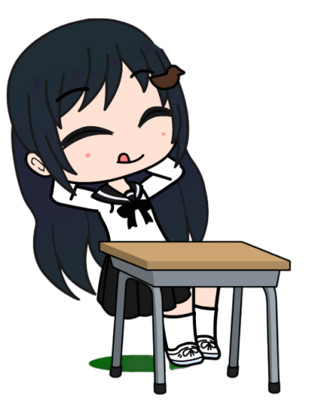 Shijima Tsukishima Sitting in Class 02 Blank Meme Template