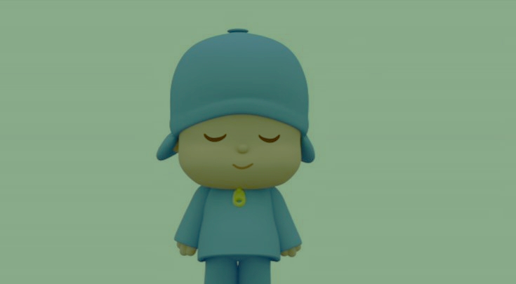 Pocoyo sleeping Blank Meme Template