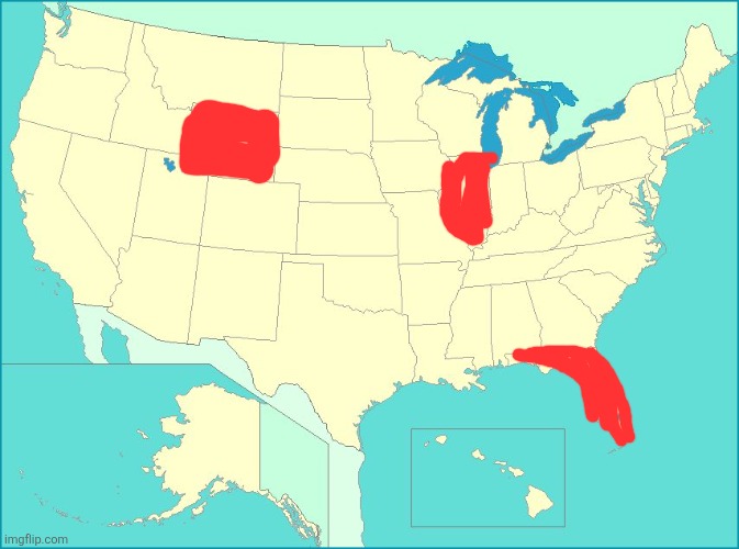 Top comment eliminates a state until 1 remains part 4 | image tagged in usa map | made w/ Imgflip meme maker