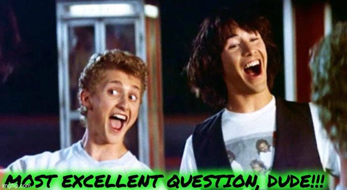 Thanks everyone for the Most Excellent Birthday Wishes  | MOST EXCELLENT QUESTION, DUDE!!! | image tagged in thanks everyone for the most excellent birthday wishes | made w/ Imgflip meme maker