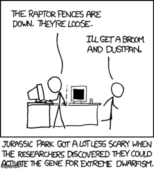 image tagged in xkcd,jurrasic park | made w/ Imgflip meme maker
