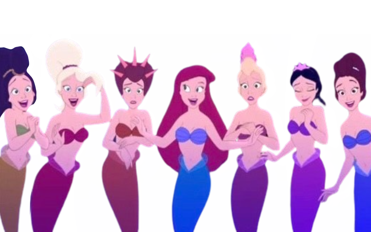 ariel and her sisters Blank Meme Template