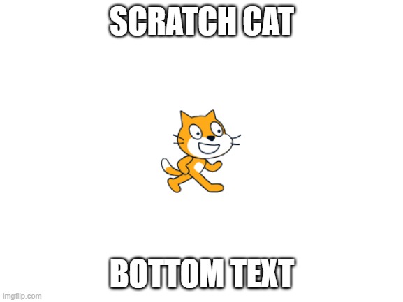 A Scratch Meme A Day: Day 4 | SCRATCH CAT; BOTTOM TEXT | image tagged in a scratch meme a day | made w/ Imgflip meme maker