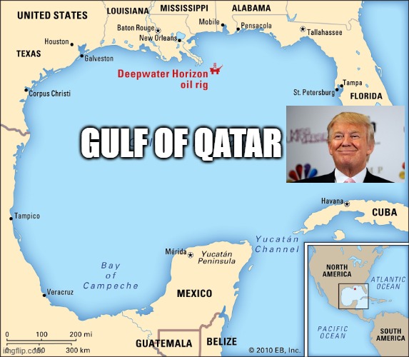 New Name | GULF OF QATAR | image tagged in gulf of mexico | made w/ Imgflip meme maker