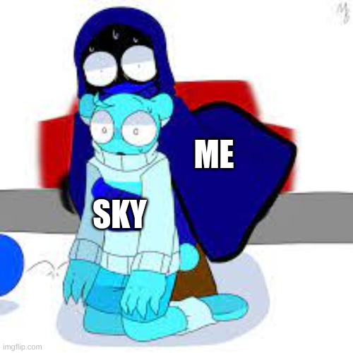 Me and Sky when we see Brainrot | ME; SKY | image tagged in sky and jevin | made w/ Imgflip meme maker