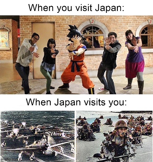image tagged in memes,funny,japan,goku | made w/ Imgflip meme maker