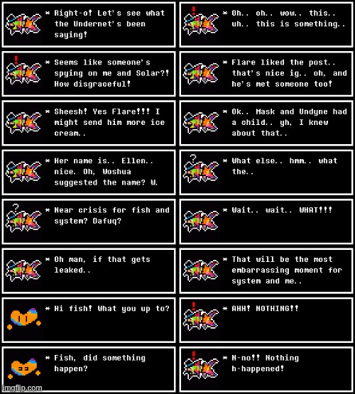 Fish in the Undernet again! Oh.. the leaking comments? *nervous chuckle* | made w/ Imgflip meme maker