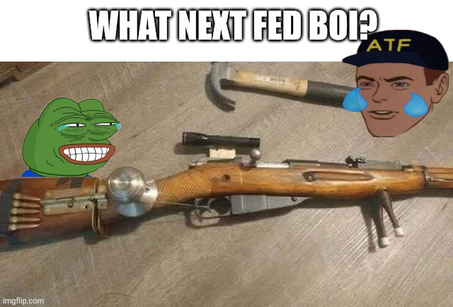 WHAT NEXT FED BOI? | image tagged in gun control | made w/ Imgflip meme maker