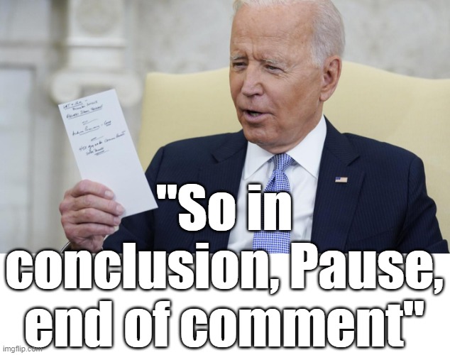 "So in conclusion, Pause, end of comment" | made w/ Imgflip meme maker