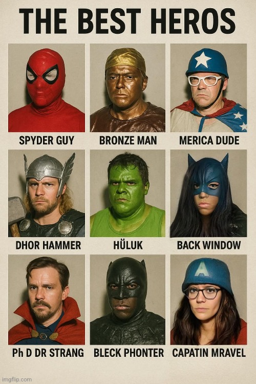 When you order your superheroes from Wish | image tagged in wish,superheroes,marvel cinematic universe,cheesy,memes | made w/ Imgflip meme maker