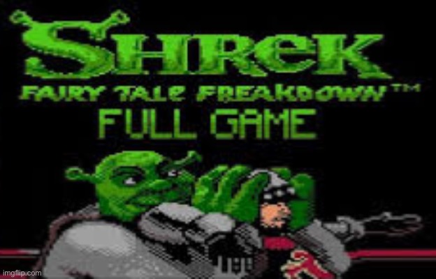 Shrek dark years. | image tagged in cursed,shrek,gameboy | made w/ Imgflip meme maker