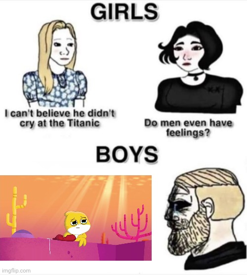 Bob's deflation | image tagged in do men even have feelings,memes,baby shark | made w/ Imgflip meme maker
