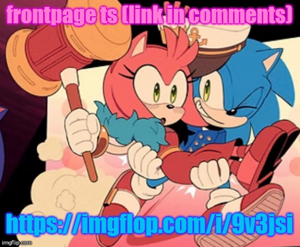 Sonic bridal carry | frontpage ts (link in comments); https://imgflop.com/i/9v3jsi | image tagged in sonic bridal carry | made w/ Imgflip meme maker