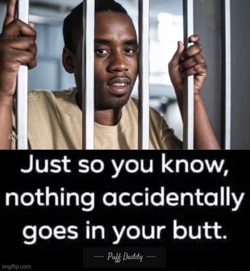 Deep inside | image tagged in puff daddy in jail cell,p diddy,diddy | made w/ Imgflip meme maker