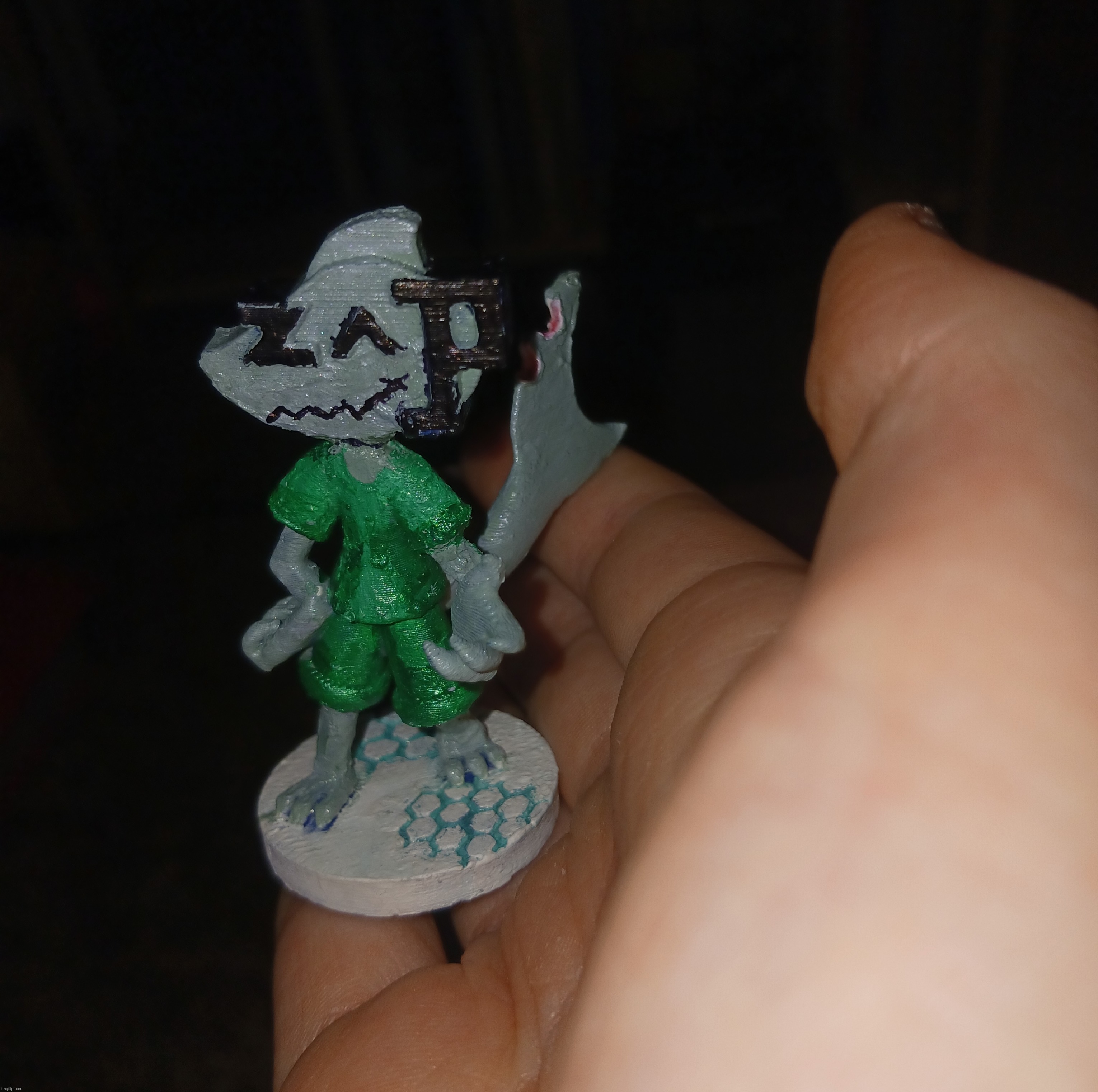 I 3d modeled this, my school printed it and I painted it, rate it. (listening to: save my soul - groove armada) | made w/ Imgflip meme maker