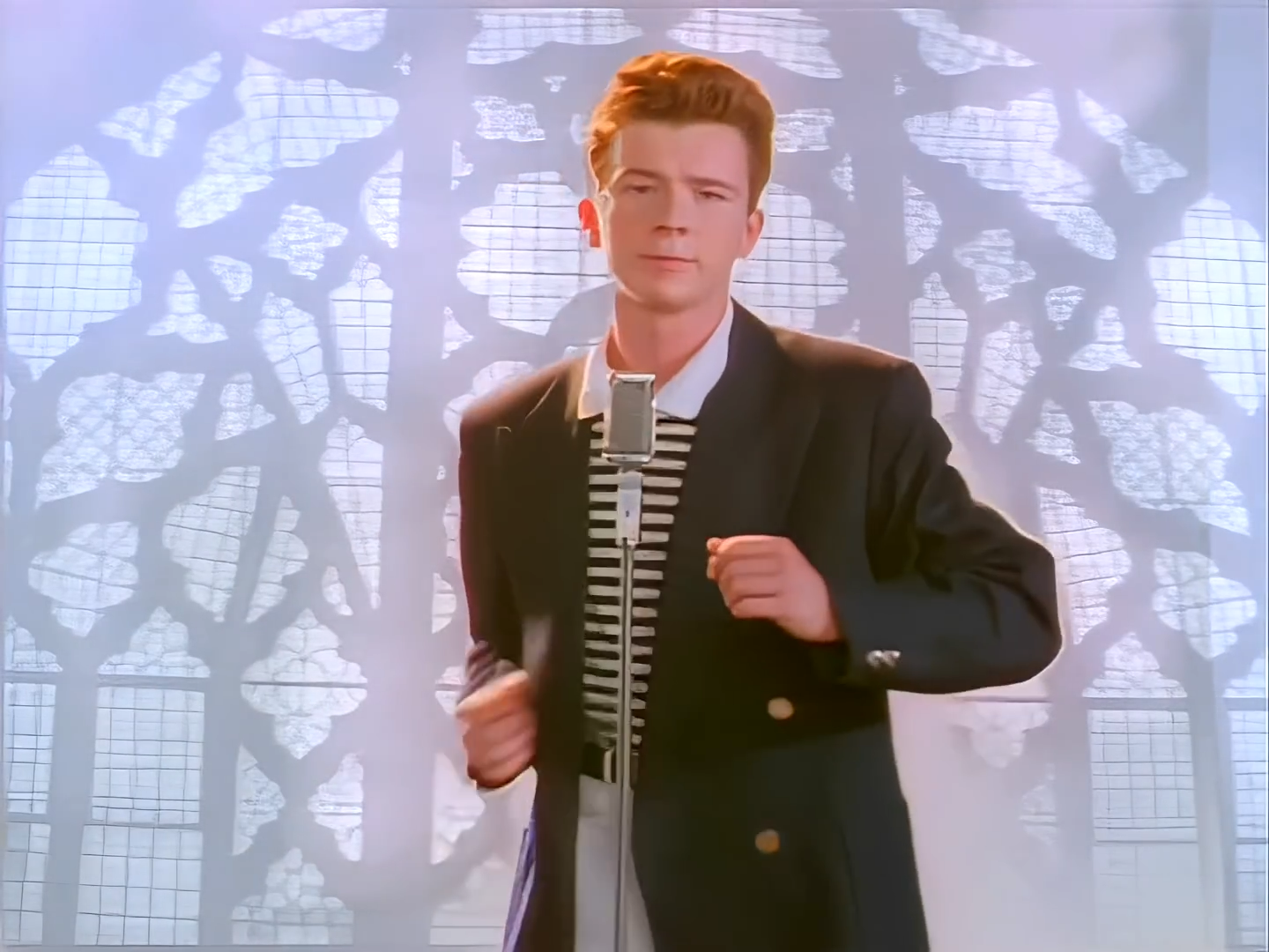 Rickroll with rick Blank Meme Template