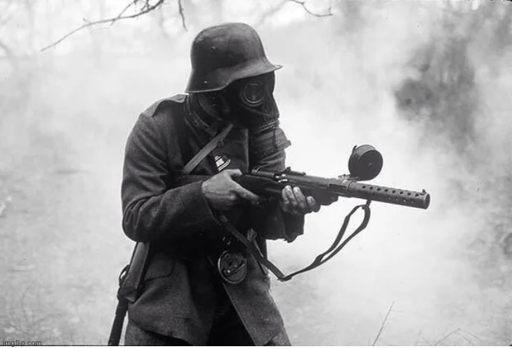 German soldier MP-18 | image tagged in german soldier mp-18 | made w/ Imgflip meme maker
