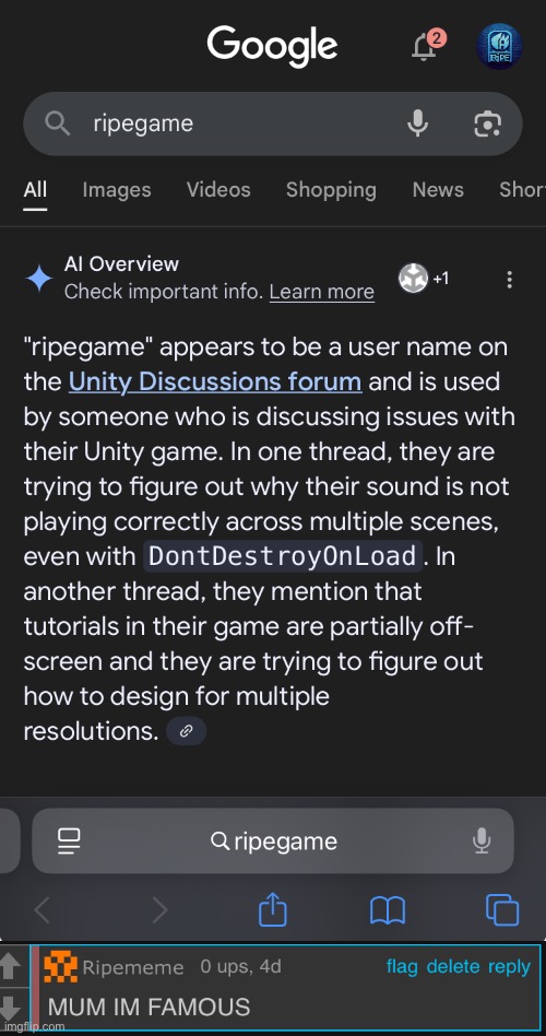since when does google ai know of my existence? | image tagged in google ai,google search,ai | made w/ Imgflip meme maker