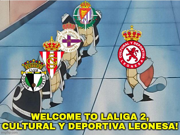 CyD Leonesa into LALIGA HYPERMOTION after 2017/18. | WELCOME TO LALIGA 2,
CULTURAL Y DEPORTIVA LEONESA! | image tagged in squirtle squad,cultural,laliga 2,fussball,spain,memes | made w/ Imgflip meme maker