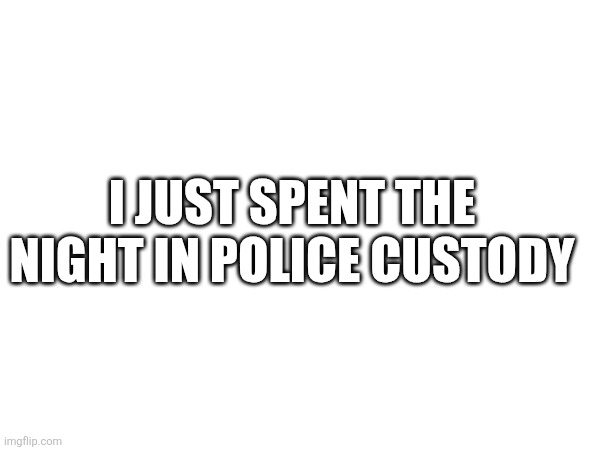 I JUST SPENT THE NIGHT IN POLICE CUSTODY | made w/ Imgflip meme maker