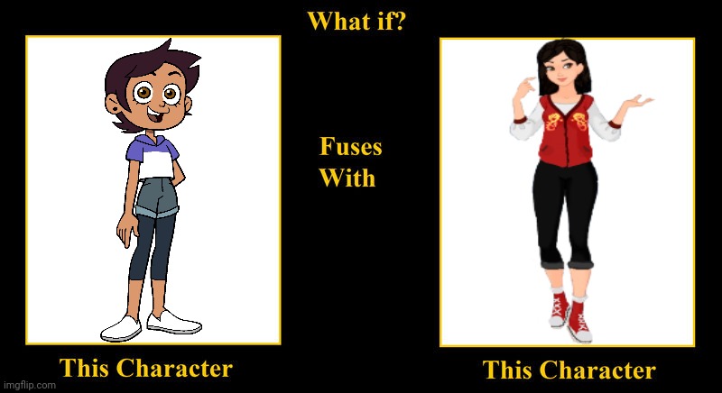 Luz Noceda Fuses With Fa Mulan | image tagged in what if fuses,luz noceda,the owl house,fa mulan,disney princess,mulan | made w/ Imgflip meme maker