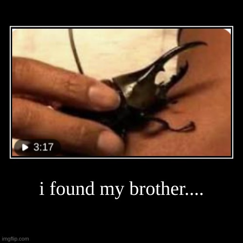 eeeeeeeeeeeeeeeek | i found my brother.... | | image tagged in funny,demotivationals | made w/ Imgflip demotivational maker