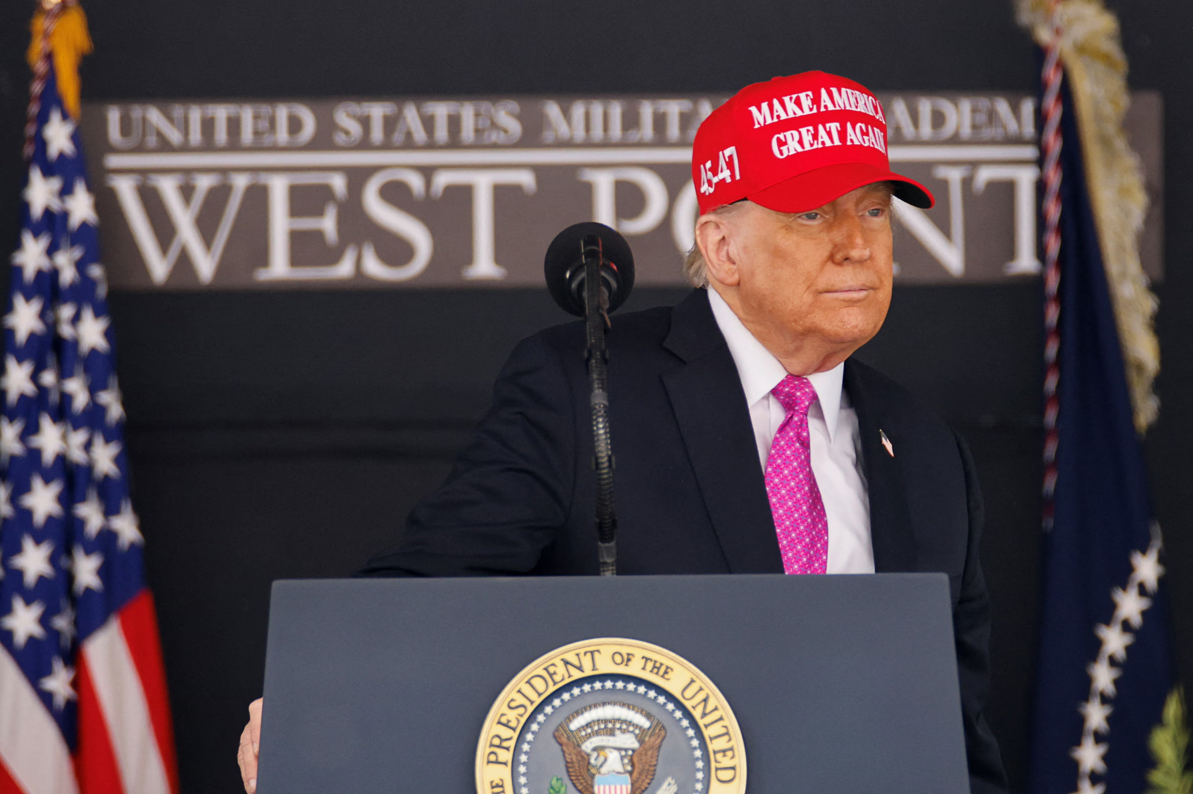Trump at West Point Blank Meme Template