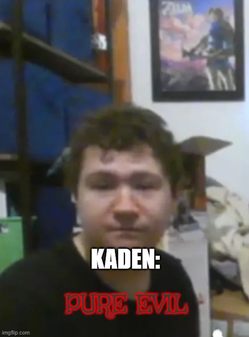 Kaden’s vacuums, carpet cleaners and more is literally pure evil (aka KKKaden) | KADEN:; PURE EVIL | image tagged in kaden s vacuums carpet cleaners and more | made w/ Imgflip meme maker