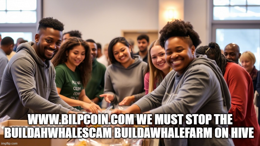 WWW.BILPCOIN.COM WE MUST STOP THE BUILDAHWHALESCAM BUILDAWHALEFARM ON HIVE | made w/ Imgflip meme maker