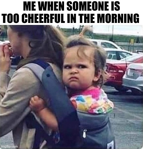 Me When Someone Is Too Cheerful In The Morning | ME WHEN SOMEONE IS TOO CHEERFUL IN THE MORNING | image tagged in chrisjoines1 | made w/ Imgflip meme maker