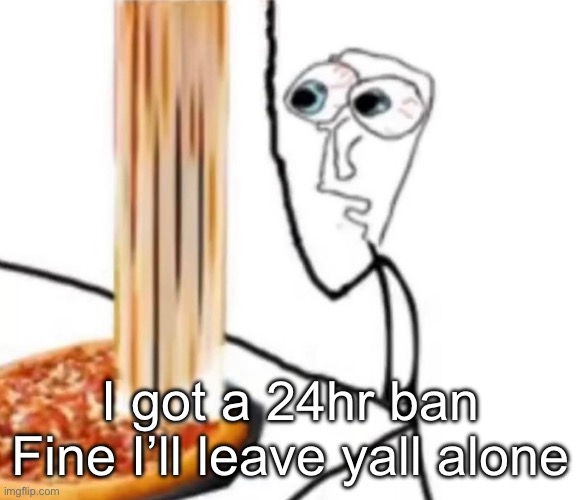 I got a 24hr ban
Fine I’ll leave yall alone | made w/ Imgflip meme maker