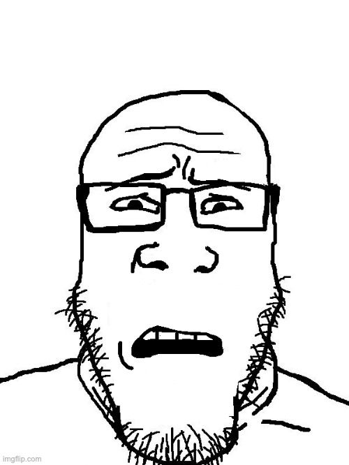 Disgusted Soyjak Blank Meme Template