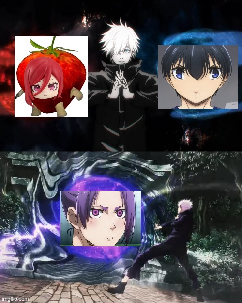Gojo Satoru Hollow purple | image tagged in gojo satoru hollow purple | made w/ Imgflip meme maker