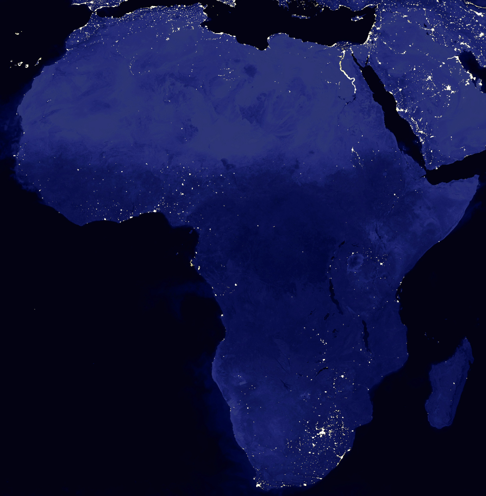 Africa night from space Blank Meme Template