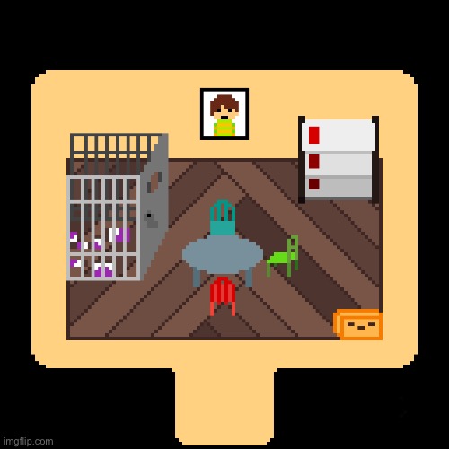 Chara, Red, and Mini’s room | made w/ Imgflip meme maker