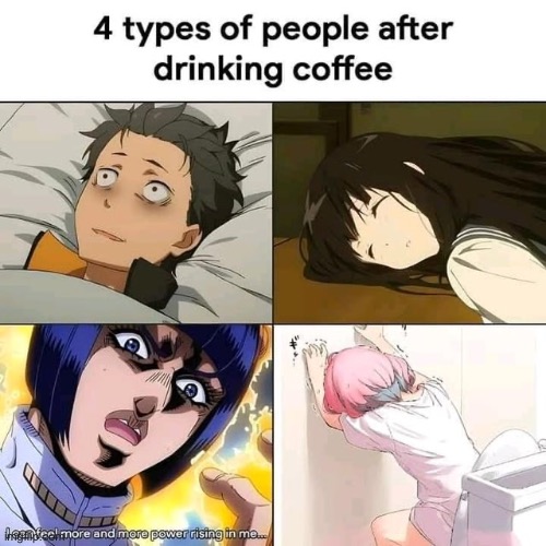 I’m the second one, caffeine has the opposite effect on me and makes me fall asleep faster | made w/ Imgflip meme maker