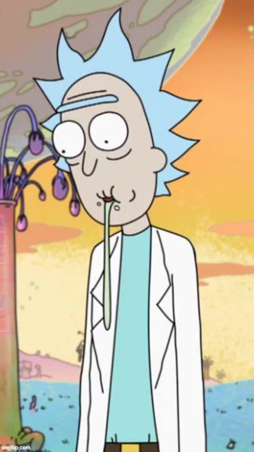 Rick Sanchez Drooling (Rick and Morty) | image tagged in rick sanchez drooling rick and morty | made w/ Imgflip meme maker