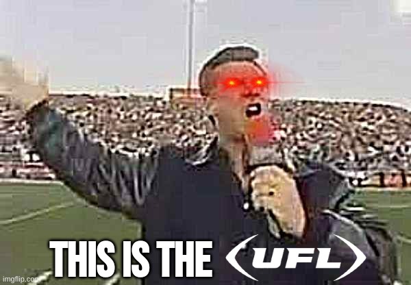 UFL meme | THIS IS THE | image tagged in memes,football,nfl memes,sports,vince mcmahon,wwe | made w/ Imgflip meme maker
