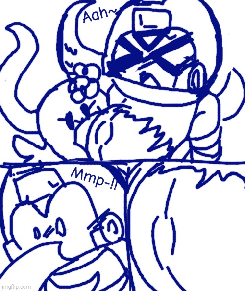Rockman Murasaki Page 4 | Aah~; Mmp-!! | image tagged in megaman,tummy rub,squishmallow,squiggles,rockman murasaki | made w/ Imgflip meme maker