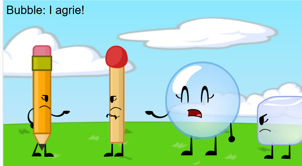 bubble bfdi Blank Meme Template